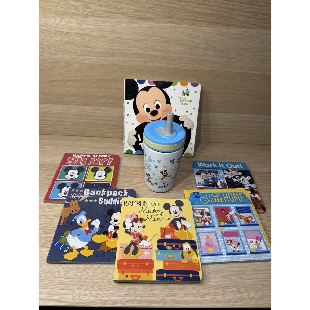 Disney Kelso Toddler Tumbler 12oz Vacuum Insulated Stainless Steel & Board Books